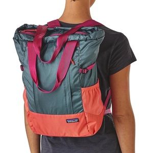 Patagonia Lightweight Travel Tote Pack Backpack Straps Carry Handles Side Mesh